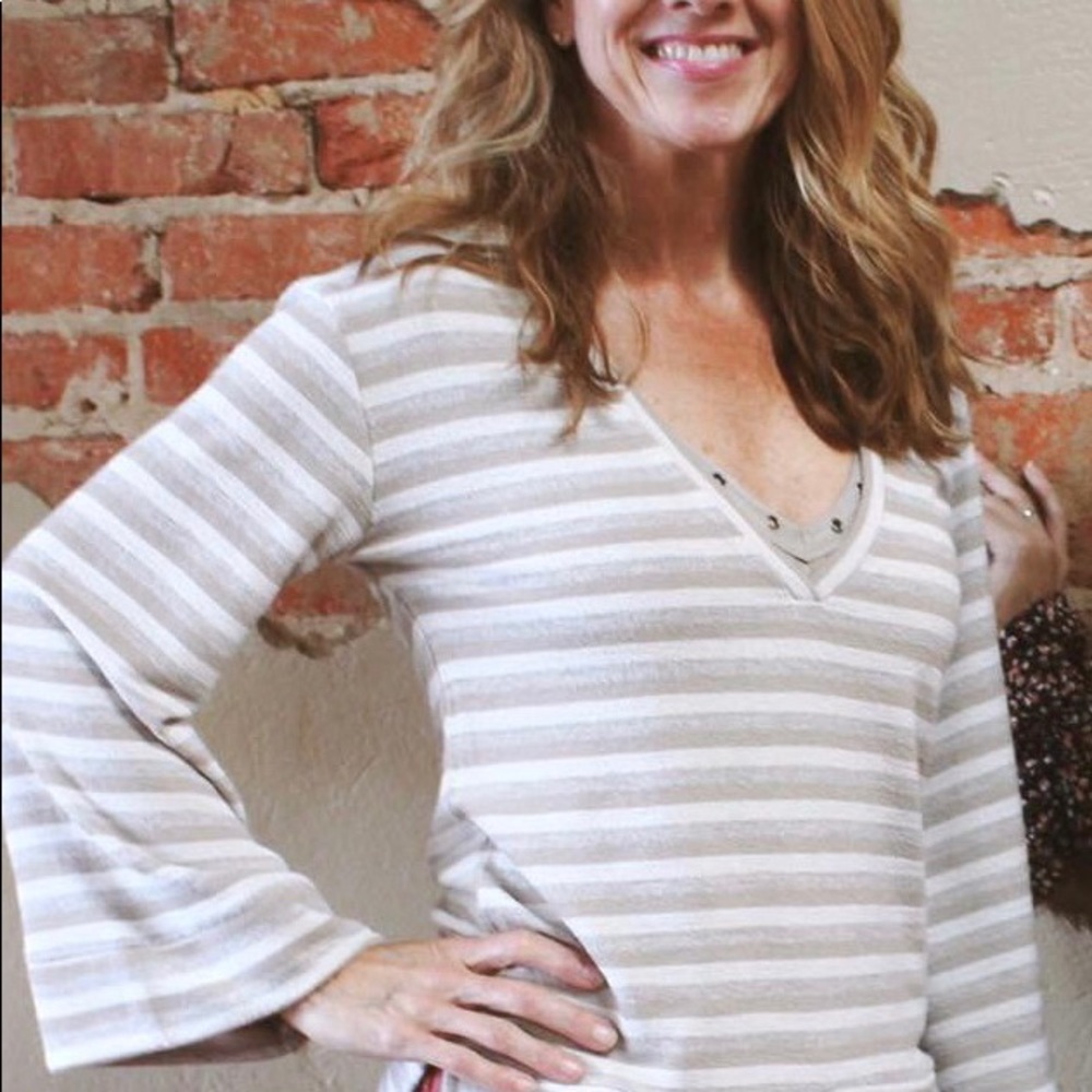 Soft bell sleeve sweater